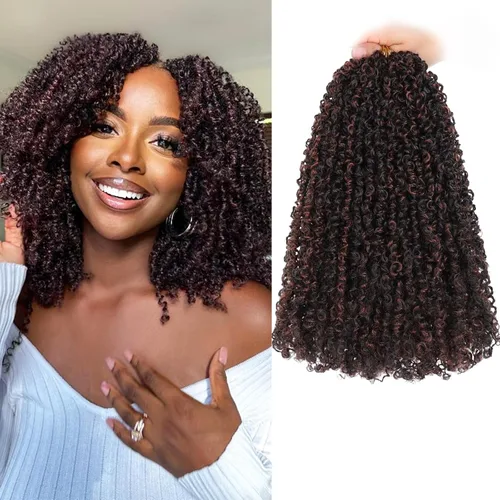 Vista 48 de COOKOO 6 pulgadas 8 paquetes Cabello de Ganchillo Pre-enrollado Yanky Twist para Mujeres Negro Natural Mini Passion Twists Pre-retorcido Cabello