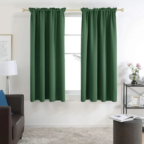 Vista 36 de Deconovo Cortinas opacas, aislamiento térmico, dobladillo para barra, reducción de ruido, certificado Oeko-TEX, cortinas de oscurecimiento