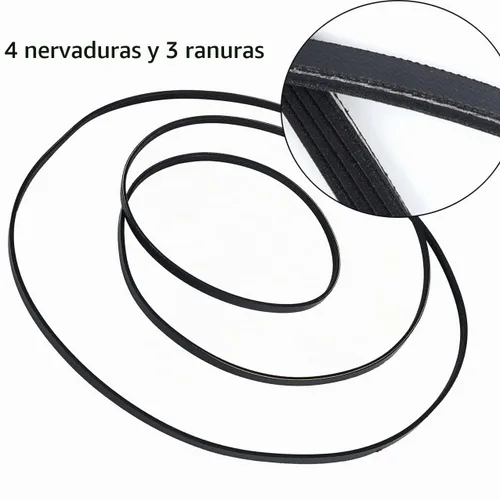 Vista 3 de WE12M29/WE03X29897 Correa de transmisión de tambor de secadora compatible con secadores GE/Hotpoint.