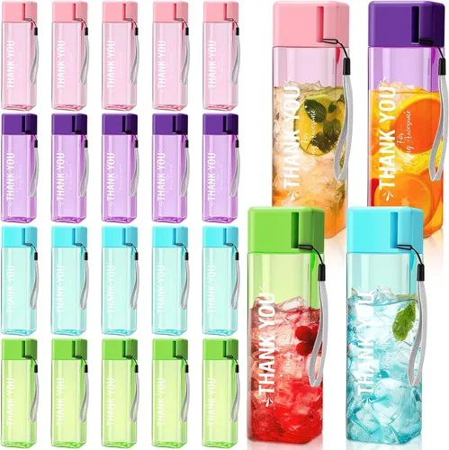 Vista 7 de Maxdot - 24 botellas de agua reutilizables de agradecimiento a granel, 17