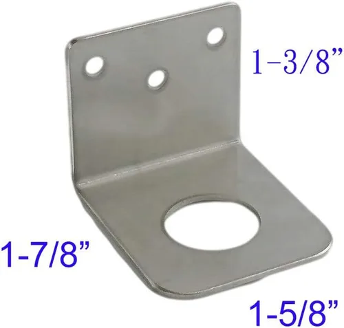 Vista 2 de NMO L Soporte 3/4 pulgadas Agujero Acero Inoxidable para UHF VHF Coaxial NMO Antena Montaje (1 PC)