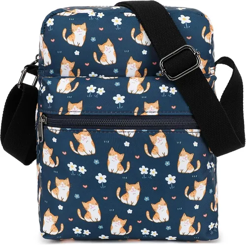 Vista 21 de Leaper - Juego de estuche y cartera bandolera de lona para niñas y mujeres A-verde azulado-r