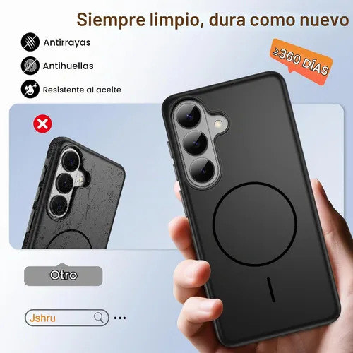 Vista 7 de Jshru Funda para Samsung Galaxy S26 Plus/Galaxy S25 Plus: para Galaxy S24 Plus [compatible con Magsafe] [2 protectores de pantalla HD] cubierta