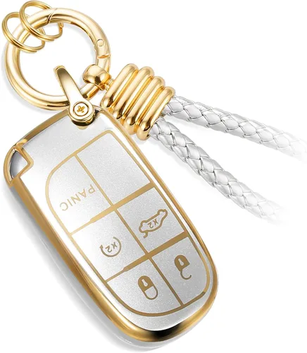 Vista 10 de Funda para Llavero Mercedes con Llavero de Cuerda Trenzada de Metal, Funda de Llave Suave Mejorada para Carcasa de Llavero Remoto Inteligente Sin