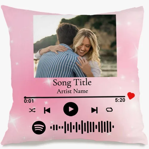 Vista 7 de Personalized One Image Pillow Case with Customized Text Designed for Bedroom or Sofa décor and Providing an Emotional Gift Experience for Loved Ones