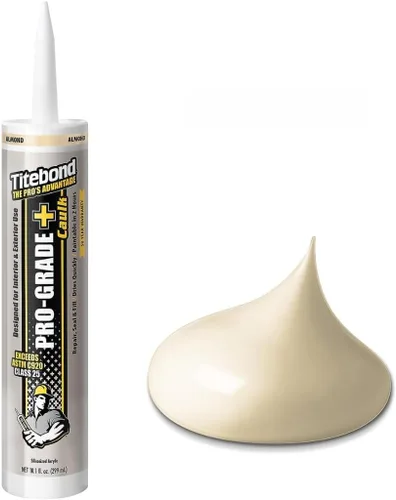 Vista 4 de Titebond Pro-Grade Plus - Calafateo acrílico siliconizado, almendra, 8411, 10.1 onzas