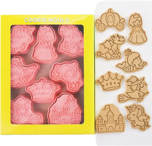 Vista 27 de Juego de 8 moldes de galletas de astronauta para hornear, moldes de galletas alienígenas, juego de moldes de galletas de meteoritos y herramientas