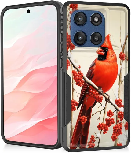 Vista 162 de Funda para Moto G Play 4G 2024, resistente de doble capa híbrida de policarbonato duro, goma suave, a prueba de golpes, funda protectora resistente