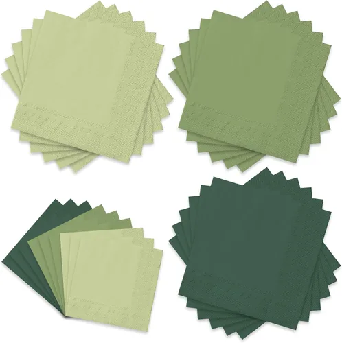 Vista 15 de Whaline Paquete de 150 Servilletas de Papel Azules de 6.5 x 6.5 Pulgadas, 3 Colores, Servilletas de Almuerzo con Temática Azul, Servilletas de Papel