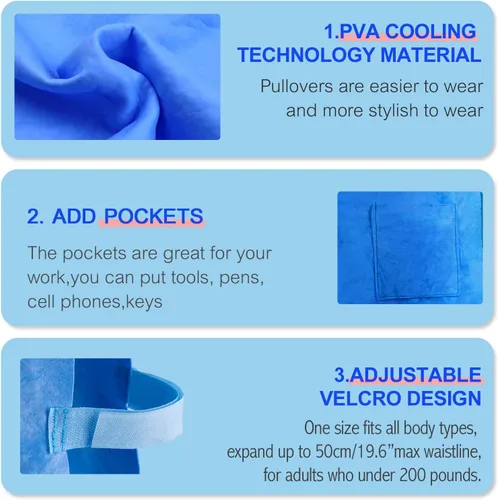 Vista 6 de HUOFU Chaleco de enfriamiento de hielo para hombres y mujeres, camisa evaporativa de agua para pacientes con EM deportes al aire libre, trabajo