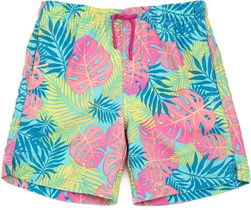 Vista 15 de INGEAR Performance SPF50+ - Traje de baño para hombre, de secado rápido, pantalones cortos de playa con forro de malla Aqua Flamingo