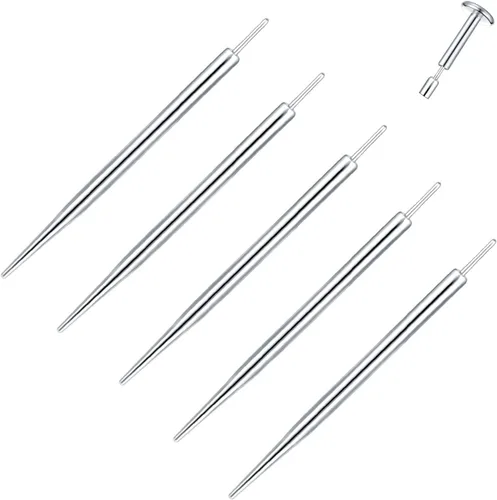Vista 10 de Xpircn 20G 18G 16G 14G Threadless Piercing Taper Stainless Steel Piercing Taper Insertion Pin for Nose Lip Monroe Ear Tragus Helix Push in Body