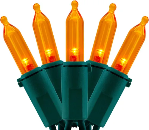 Vista 10 de YULETIME Juego de 200 luces LED de Navidad color rosa, cable verde de 66 pies, certificado UL, grado comercial, juego de luces navideñas (rosa)