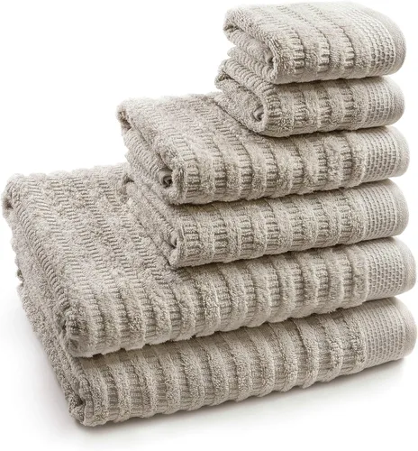 Vista 18 de Softerry Juego de toallas de baño de algodón orgánico puro, 100% algodón suave, extra absorbentes y duraderas, de secado rápido de 500 GSM, calidad