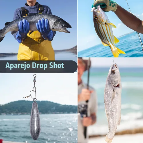 Vista 9 de Pesas de pesca hundimientos, pesos de tiro de gota de lágrima