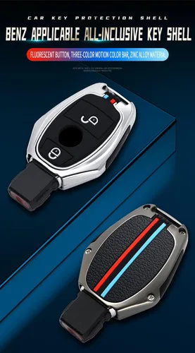 Vista 2 de ontto Funda para llavero para Mercedes-Benz Clase B C E S G M V Clase CLA