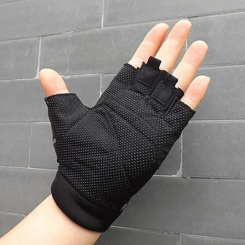 Vista 4 de olesa Guantes de ciclismo sin dedos, guantes de ciclismo para hombres, guantes de bicicleta de medio dedo para conducir, ciclismo, montar