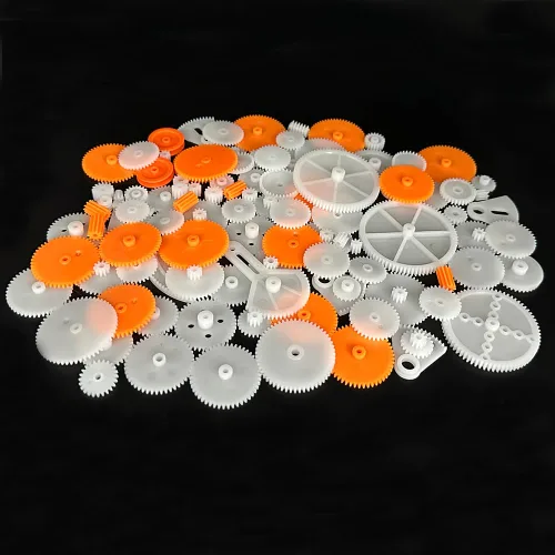 Vista 7 de 72PCS Engranajes de motor pequeños Engranajes de plástico para motor RC Modelo de coche Juguete DIY Helicóptero RC Toy Gear Reemplazo Módulo 0.5