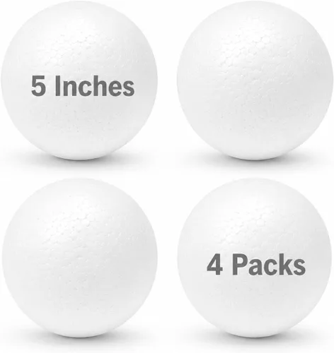 Vista 7 de Evershine Paquete de 100 bolas de espuma para manualidades de 1 pulgada, bolas de poliestireno de espuma lisas blancas para proyectos
