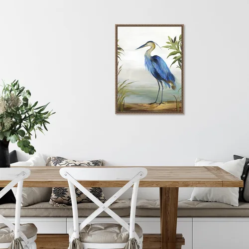 Vista 6 de Amanti Art Lienzo enmarcado para pared, 24 x 18 pulgadas, garza azul de Aimee Wilson, lienzo enmarcado para pared, obras de arte de animales