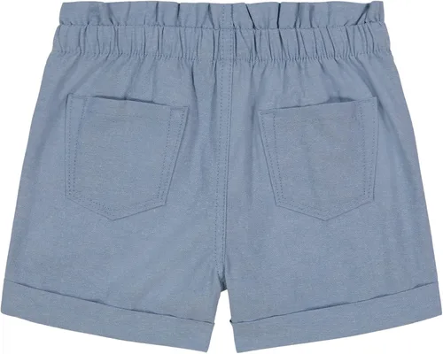 Vista 2 de Nautica Girls' Chambray Shorts, Lightweight Cotton with Ruffled Elastic Waistband & Pockets