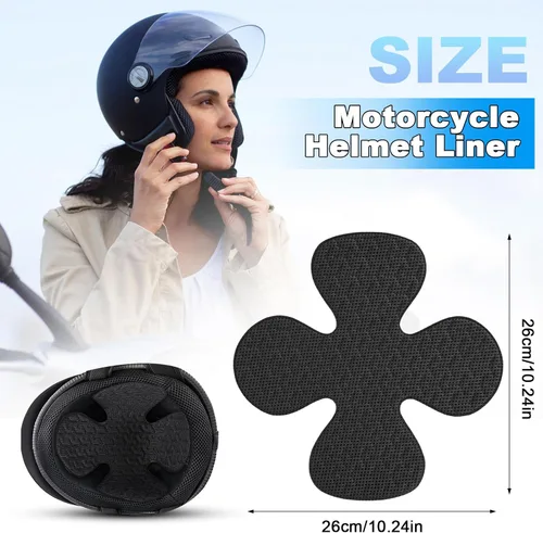 Vista 2 de Forro para casco de motocicleta, relleno de casco de motocicleta, relleno de casco con gancho y bucle, almohadilla de forro reutilizable lavable