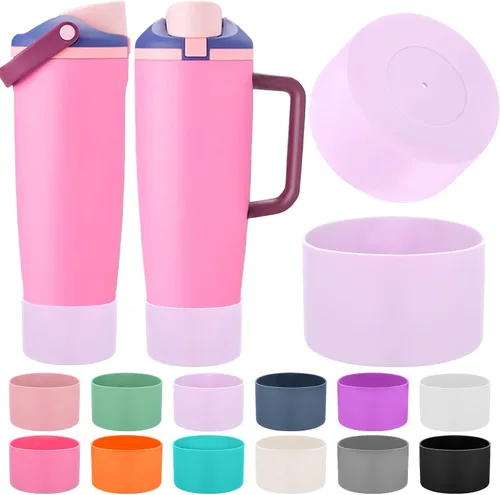 Vista 33 de Mity rain 2 piezas de botas protectoras de silicona para botellas y vasos FreeSip Sway de Owala de 30 oz y 40 oz - Accesorios para owala, mejora
