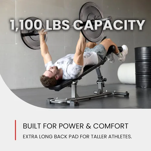 Vista 5 de Finer Form Gym-Quality Adjustable Sit Up Ab Bench & Decline Weight Bench for Home Gym Strength Training.