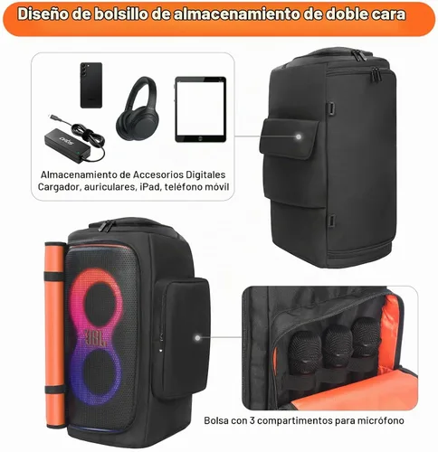 Vista 4 de Funda para altavoz compatible con JBL PartyBox 120/PartyBox 110
