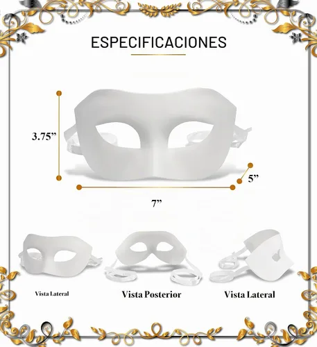 Vista 2 de Máscara de media cara elegante - Máscara veneciana