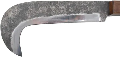 Vista 3 de Billhook Sickle Machete 1075 Acero de Alto Carbono Totalmente Funcional Hecho a Mano