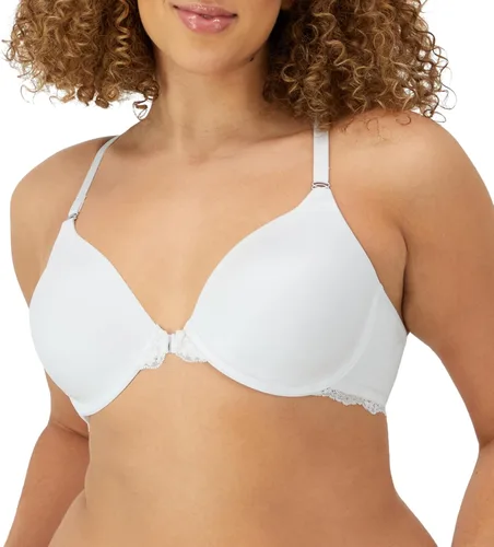 Vista 13 de Maidenform Women's Racerback Bra with Shaping & Support, One Fab Fit Underwire Bras for Women, Lightly Lined, Front Close Almendra/Perla