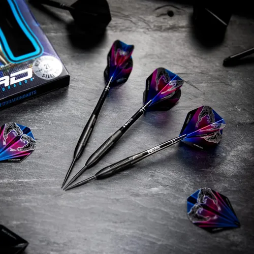 Vista 6 de RED DRAGON Peter Wright Snakebite 3: Juego de dardos de tungsteno de 0.78 oz o 0.92 oz con vuelos y tallos