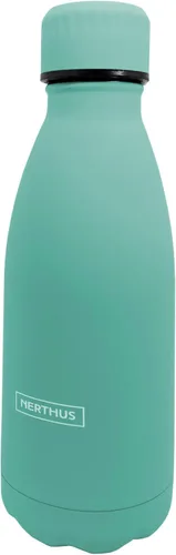 Vista 48 de NERTHUS FIH 712 - Botella aislada de doble pared para diseño frío y caliente, acero inoxidable, 11.8 fl oz, sin BPA, 18/8, color azul bebé