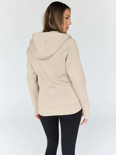 Vista 61 de Trendy Queen Sudaderas con capucha y cremallera para mujer, chaquetas de vellón, talla extragrande, moda de otoño e invierno