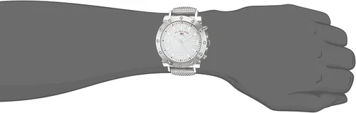 Vista 2 de U.S. Polo Assn. US8815 Reloj analógico de cuarzo plateado para hombre, plateado, Moderno