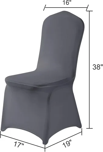 Vista 15 de Funda de elastano para silla, 12 unidades, fundas para silla, fundas para sillas de sala de estar, funda extraíble lavable y elástica para silla