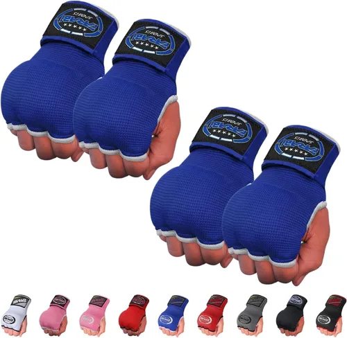 Vista 9 de Farabi - Guantes de boxeo híbridos para niños con protectores de manos, para boxeo, guantes de boxeo de punzonamiento Todo negro