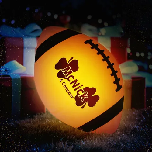 Vista 7 de MCNICK & COMPANY Balón de fútbol que brilla en la oscuridad, bola LED ultra brillante con bomba y batería de larga duración, regalo divertido