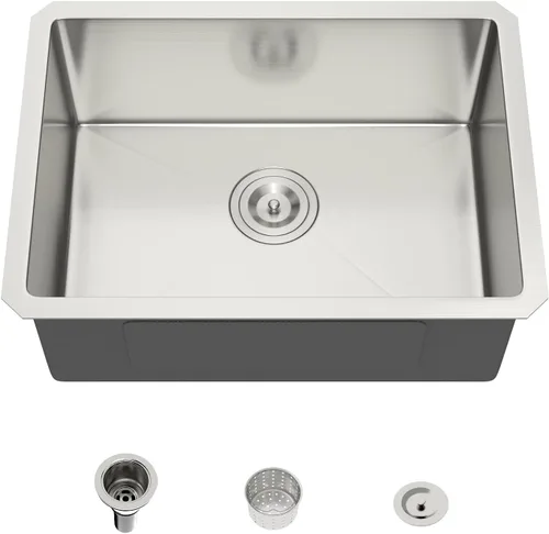 Vista 16 de Mocoloo Fregadero de barra bajo encimera de 13 pulgadas color negro plomizo – Fregadero de cocina pequeño de acero inoxidable T304 de 13 x 15