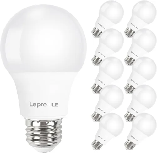 Vista 9 de Lepro Bombillas LED equivalentes a 60 vatios, 9 W, 800 lúmenes, no regulables, blanco cálido 2700 K, base media estándar A19 E26, 10000 horas