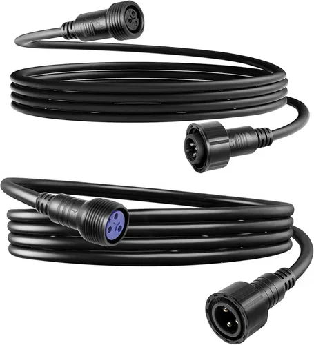 Vista 9 de Cable de cable de luces de escenario al aire libre, cable DMX aterproof de 3.3 ft/3.2 pies con XLR macho para luz Par LED impermeable usada por