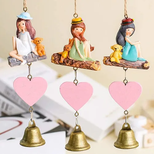 Vista 6 de Maydahui 10 cascabeles pequeños de bronce vintage mini (1.7 x 1.5 pulgadas) para entrenamiento de orinal de perro, timbre de puerta de perro, boda