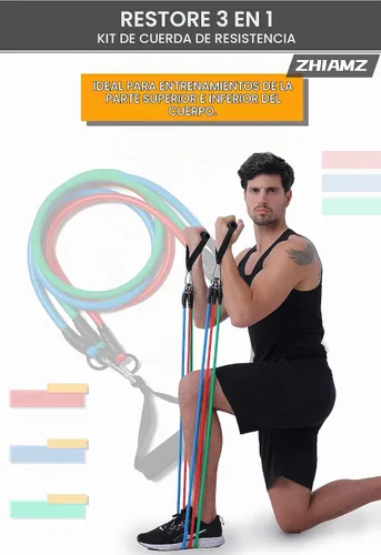 Vista 6 de Resistance Bands with Handles, Exercise Bands with Handles, Door Anchor