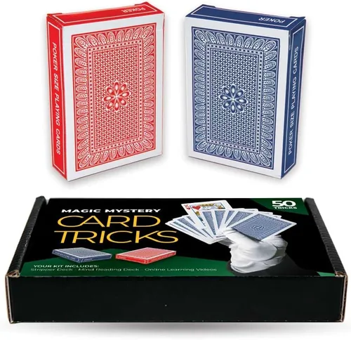 Vista 2 de Magic Makers Kit de 50 trucos de cartas con 2 cartas misteriosas mágicas