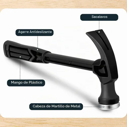 Vista 3 de WILLBOND 30 piezas de mini martillo de plástico de 7.3 pulgadas de seguridad para niños, adecuado para bricolaje, carpintería, decoración