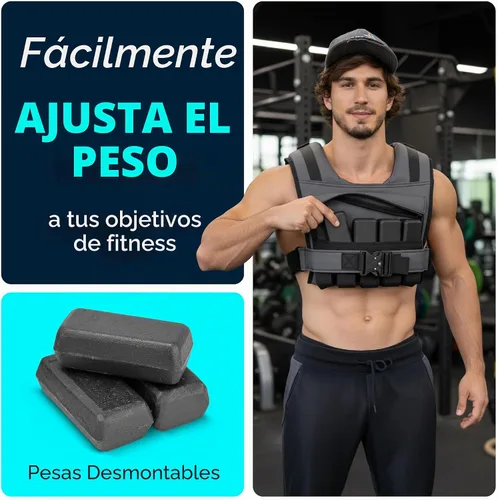 Vista 7 de Weighted Vest Adjustable for Men and Women – Workout Weight Training Vest for Fitness, Running, Strength, Exercise & Cross Training
