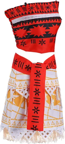 Vista 2 de Conjunto de falda de princesa para mujer y niña con collar, disfraz de cosplay
