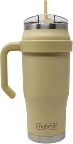 Vista 21 de MyBevi Outlander - Taza de viaje de acero inoxidable de alta calidad, para frío/calor, aislamiento de 3 capas, mango resistente, duradera y elegante