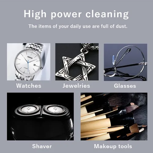 Vista 4 de Limpiador ultrasónico para anteojos, anillos, monedas, joyería, reloj con temporizador digital DL240 (Balck)
